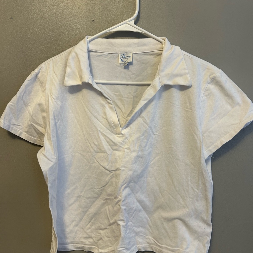 Francesca's Collections White Button Down Shirt